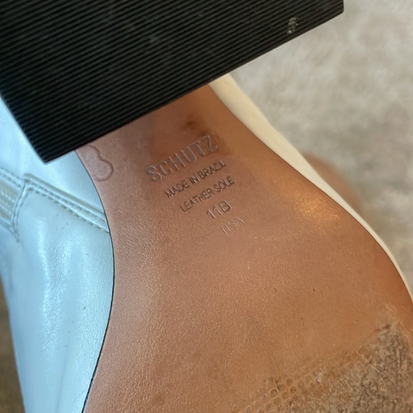 Schutz Heeled Peep Toe Booties - Picture 7 of 12
